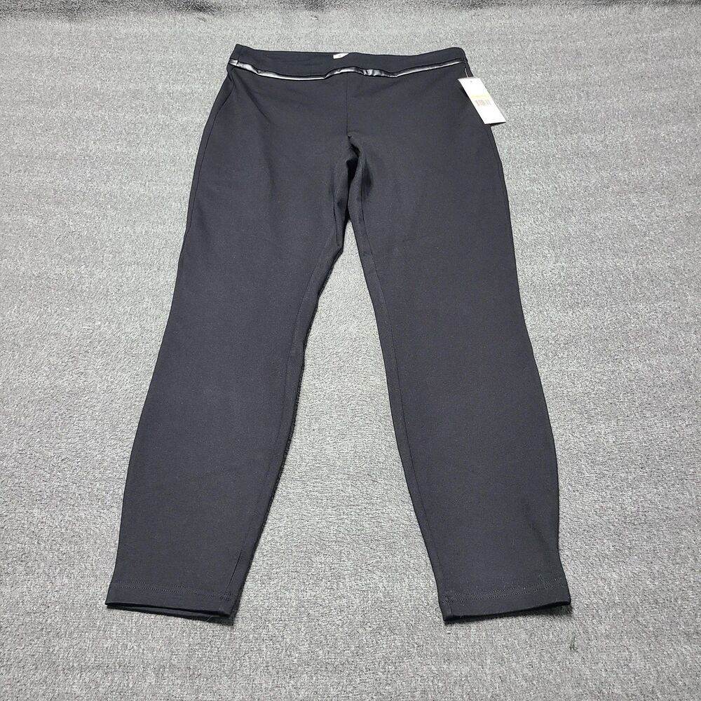 Nanette Lepore Pants Womens Medium Very Black‎ Leggings Stretch Pull On New